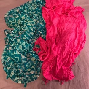 Two Cute Scarves with Tassels